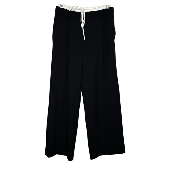 Zara Double Waist Wide Leg Pants Size XS Black - Picture 3 of 10